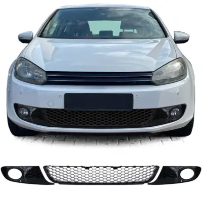 Griglia Lucida per Paraurti con Fendinebbia per Volkswagen Golf 6 (2008-2013)