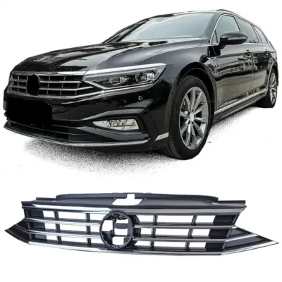 Griglia Nera con Listelli Cromati per Volkswagen Passat B8 3G 2019-2023