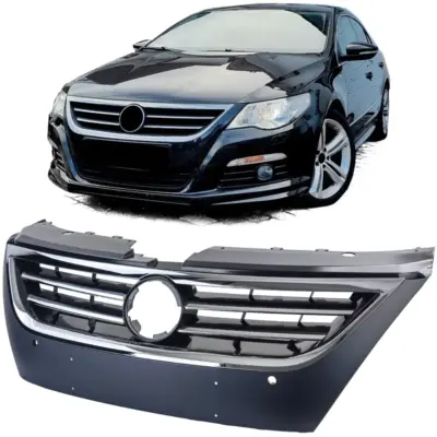 Griglia Nera con Listelli Cromati per Volkswagen Passat CC 2008-2012