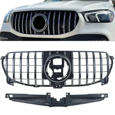 Griglia Nera Cromo per Mercedes GLE V167 Coupe C167 18-23 Senza AMG