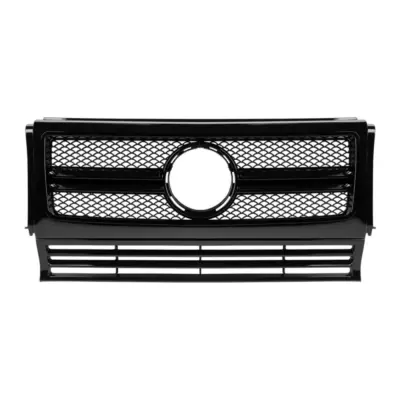 Griglia Nera Lucida Anteriore per Mercedes Classe G W463 1990-2012 G63 G65