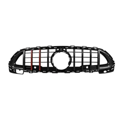 Griglia Nera Lucida con Linee Rosse Tipo Brabus per Mercedes Classe C W206