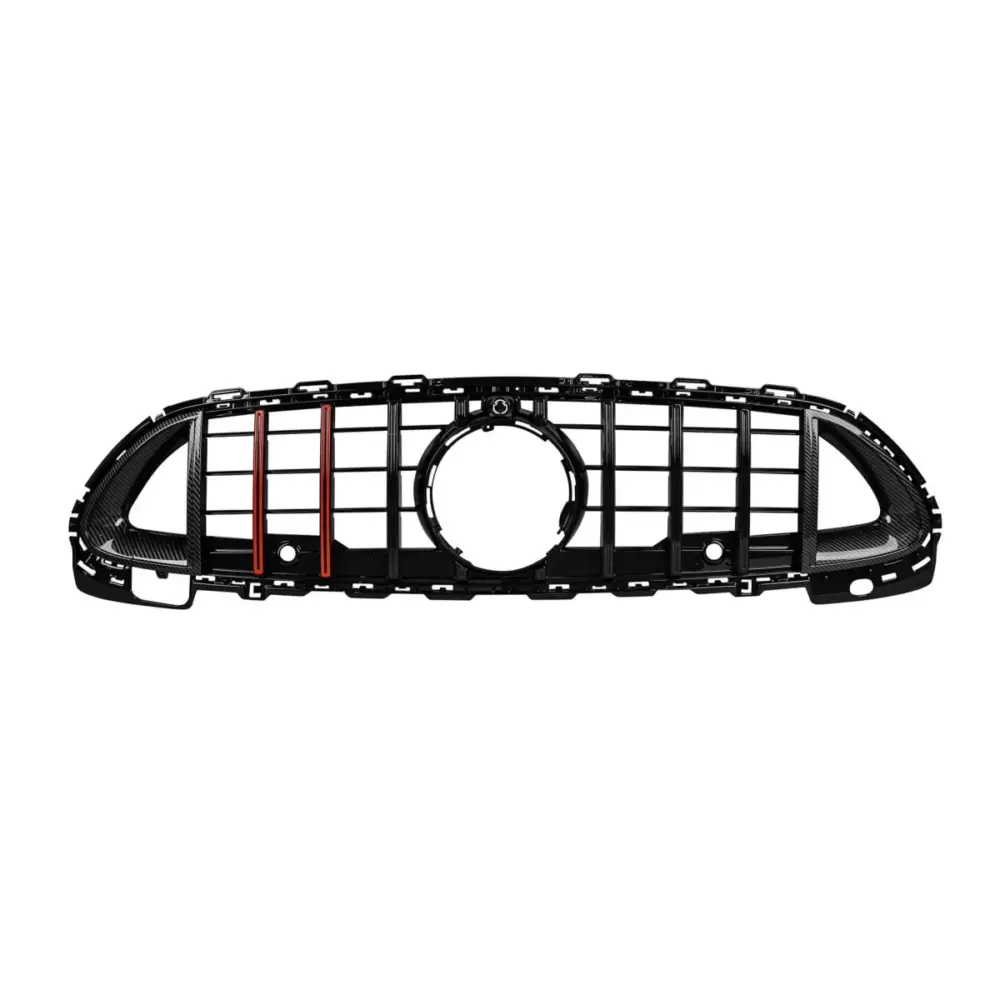 Griglia Nera Lucida con Linee Rosse Tipo Brabus per Mercedes Classe C W206