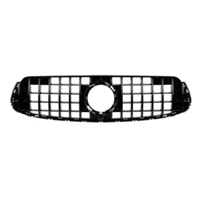 Griglia Nera Lucida GT Anteriore con Foro Camera per Mercedes GLC X253 2019-2022