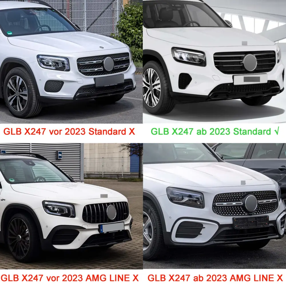 Griglia Radiatore Cromata Panamericana per Mercedes GLB X247 Facelift