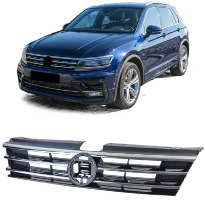 Griglia Radiatore Nera con Strisce Cromate per Volkswagen Tiguan Ii 2016-2020