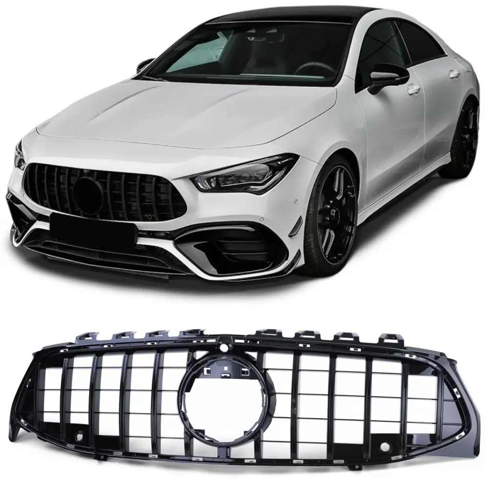 Griglia Radiatore Sportiva Nera Lucida per Mercedes CLA C118 X118 2019-2022