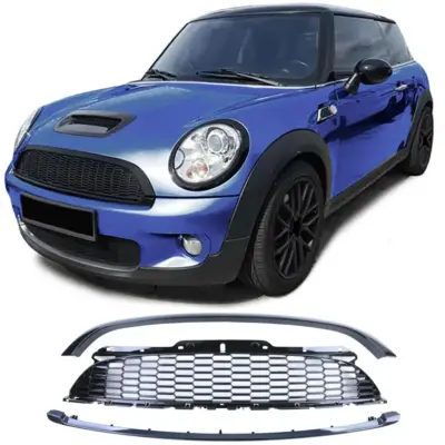 Griglia Set 3 Pezzi Nera Lucida per Mini One Cooper JCW R56 R57 R58 R59