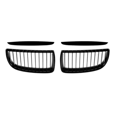 Griglia Singola Nera Lucida Anteriore per BMW Serie 3 E90 2005-2007