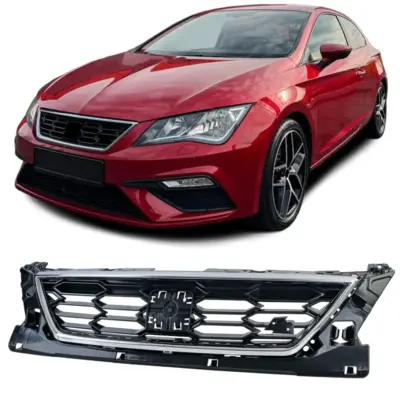 Griglia Sportiva con Cornice Cromata per Seat Leon 5F Modell FR 2017-2020