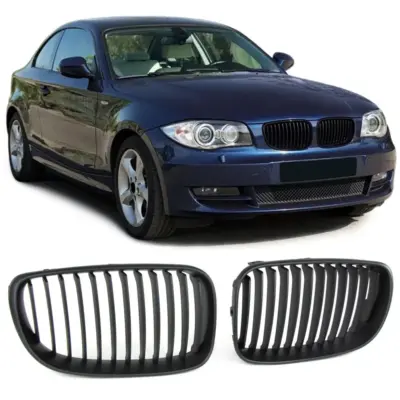Griglia Sportiva Nera Anteriore per BMW Serie 1 E81 E82 E87 E88 2007-2012
