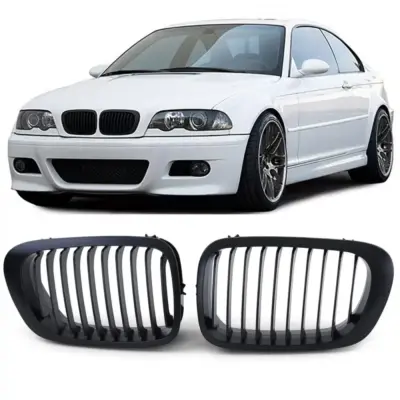 Griglia Sportiva Nera Anteriore per BMW Serie 3 E46 Coupe Cabrio 99-03