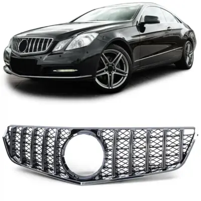 Griglia Sportiva Nera Cromata Anteriore per Mercedes e Coupe Cabrio A207 C207