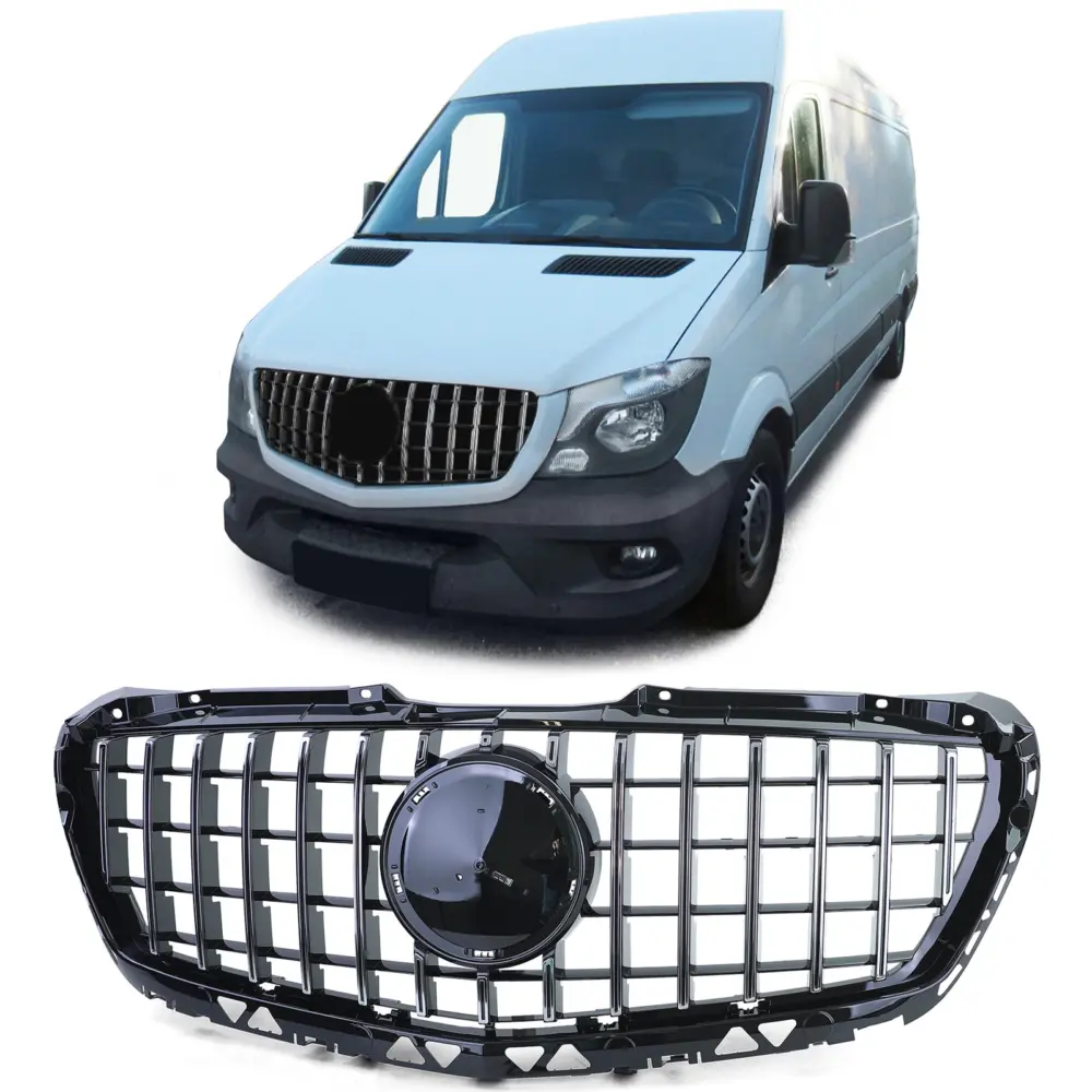 Griglia Sportiva Nera Cromata per Mercedes Sprinter W906 2013-2018
