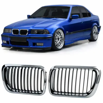 Griglia Sportiva Nera Cromo per BMW Serie 3 E36 Facelift 1996-2000