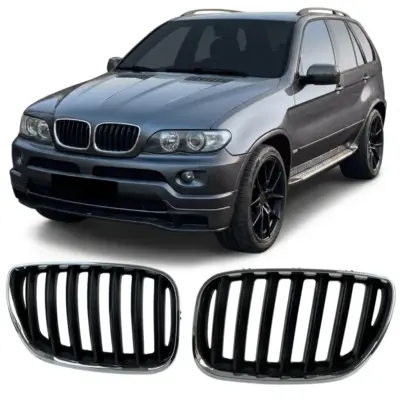 Griglia Sportiva Nera Cromo per BMW X5 E53 1999-2003