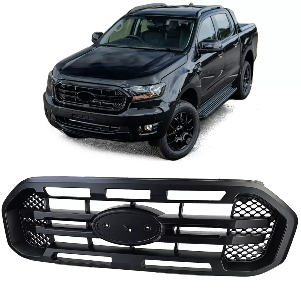 Griglia Sportiva Nera Doppia Barra per Ford Ranger T8 19-23 2.0 Tdci