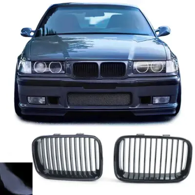 Griglia Sportiva Nera Lucida Anteriore per BMW Serie 3 E36 Pre-facelift 91-96