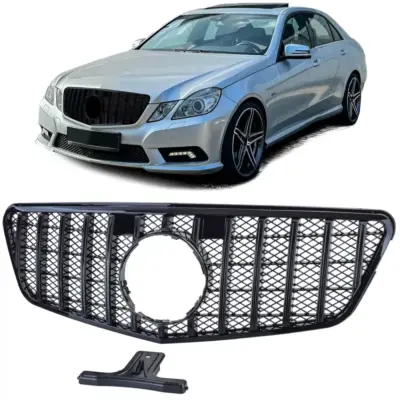 Griglia Sportiva Nera Lucida Anteriore per Mercedes e W212 S212 09-13
