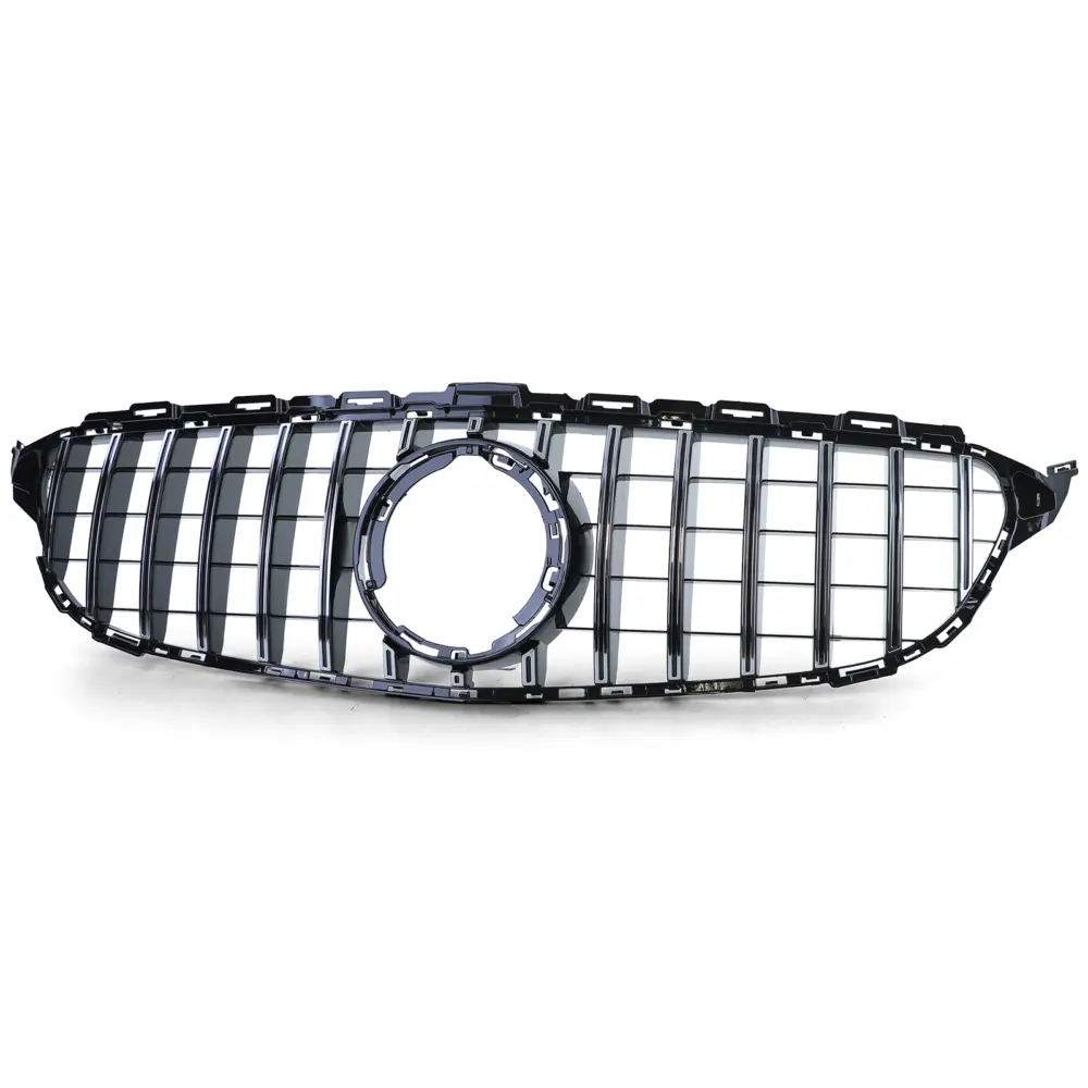 Griglia Sportiva Nera Lucida con Cromature per Mercedes Classe C W205 S205 18-21