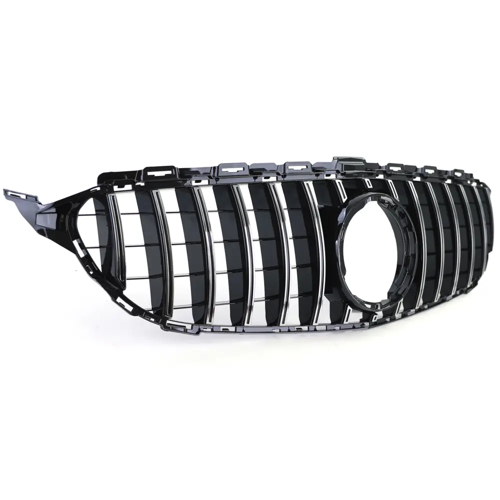 Griglia Sportiva Nera Lucida con Cromature per Mercedes Classe C W205 S205 18-21