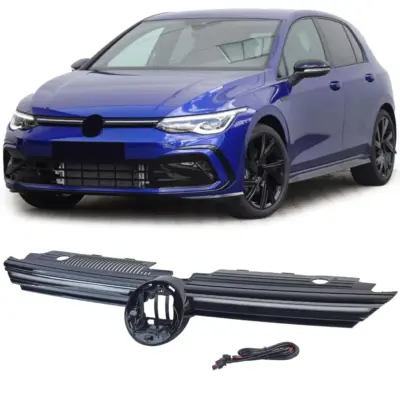 Griglia Sportiva Nera Lucida con LED per Volkswagen Golf 8 (2019+)
