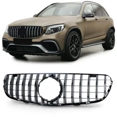 Griglia Sportiva Nera Lucida Cromata per Mercedes GLC X253 Coupe C253 15-19