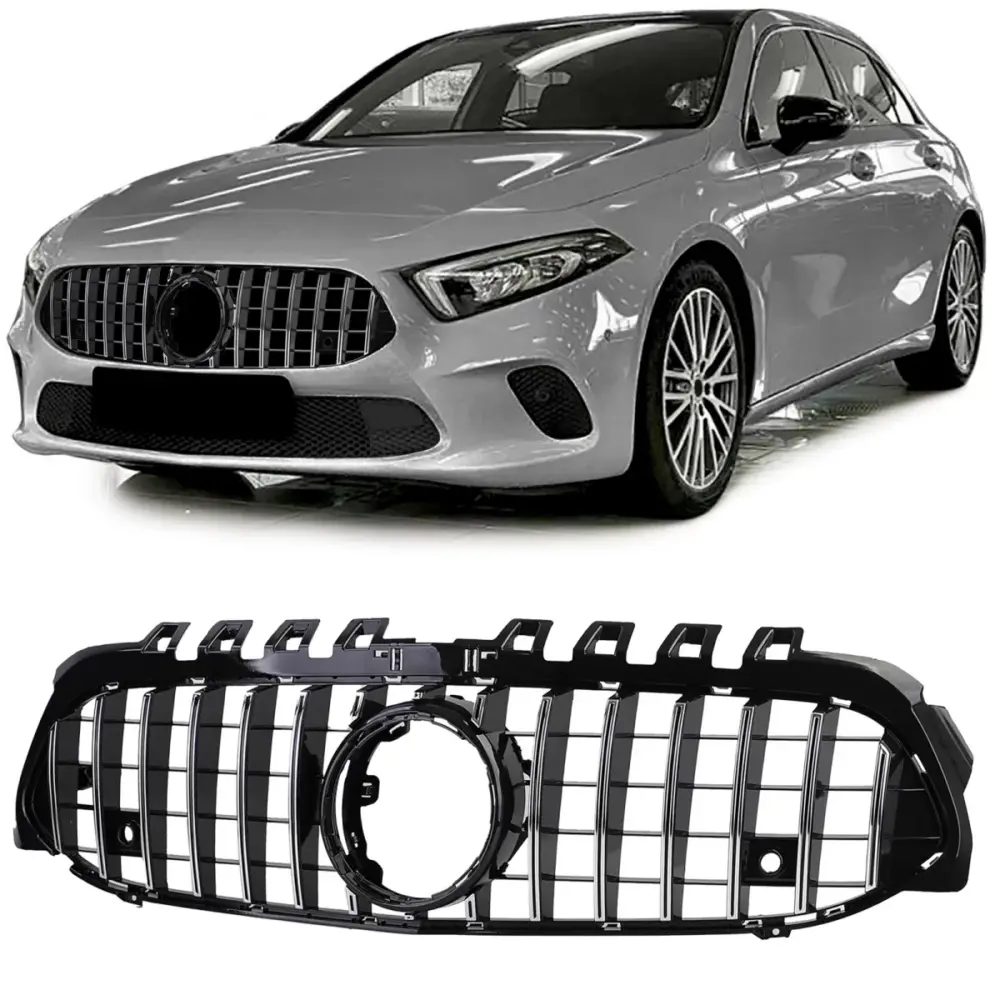 Griglia Sportiva Nero Cromato Anteriore per Mercedes Classe A W177 V177 18-24