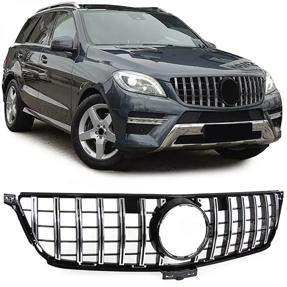 Griglia Sportiva Nero Cromato Anteriore per Mercedes ml W166 11-15