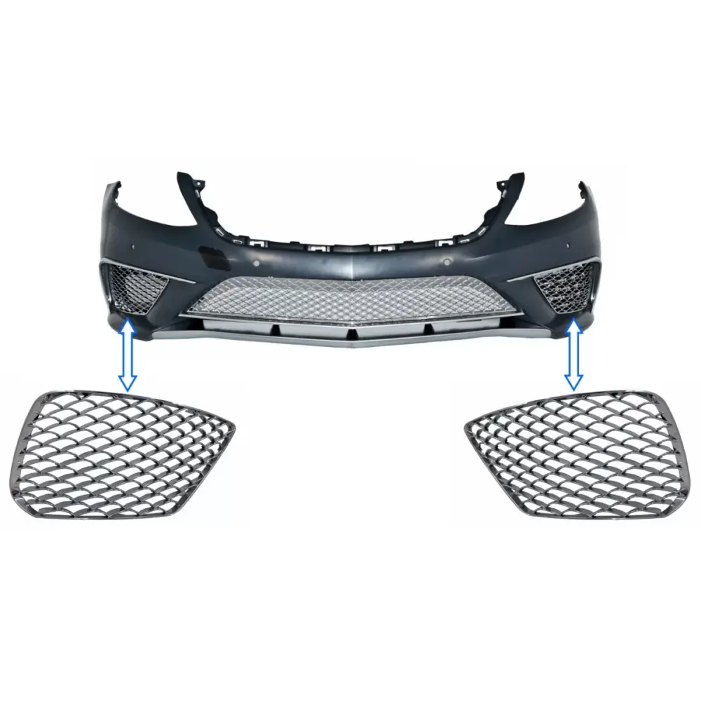 Griglie Laterali Cromate Paraurti Anteriore per Mercedes Classe S W222