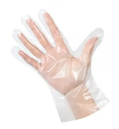 Guanti monouso trasparenti in plastica taglia L confezione 480 pezzi