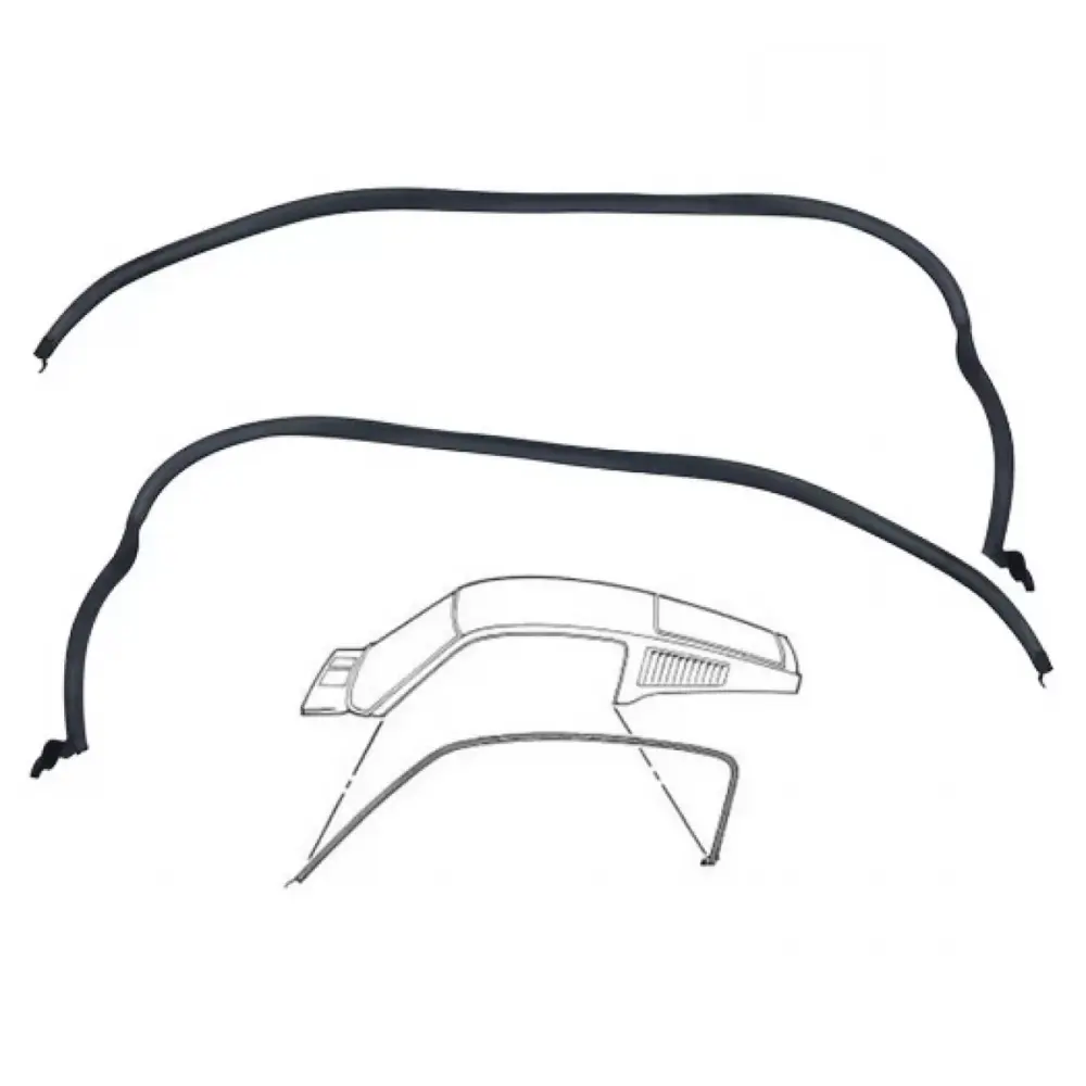 Guarnizioni Bordo Tetto Coppia per Ford Mustang Fastback 67-68