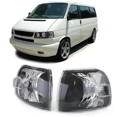 Indicatore Vetro Trasparente Nero Anteriore per VW Bus T4 Multivan Caravelle