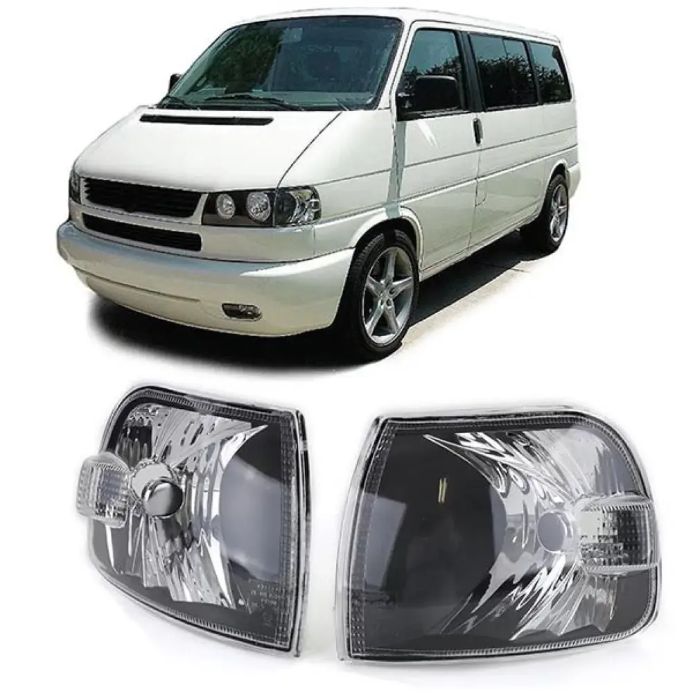 Indicatore Vetro Trasparente Nero Anteriore per VW Bus T4 Multivan Caravelle