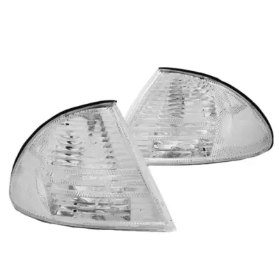 Indicatori Anteriori Bianchi 2 Pezzi per BMW 3 E46 99-01 Berlina/touring