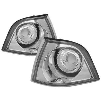 Indicatori Anteriori Cromati 2 Pezzi per BMW 3 E36 90-99 Berlina/touring/compact