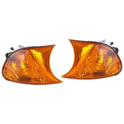 Indicatori Arancioni Coppia Anteriore Sinistro Destro per BMW Serie 3 E46 99-01