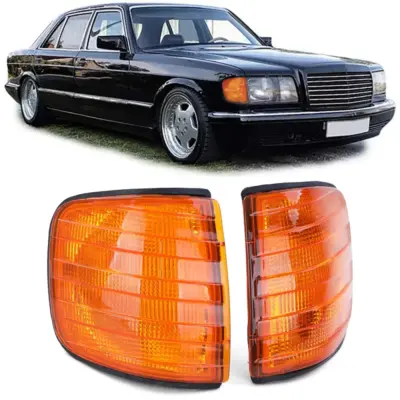 Indicatori Arancioni Coppia Sinistro Destro per Mercedes Classe S W126 79-91