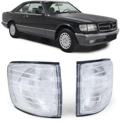 Indicatori Bianchi Anteriori per Mercedes Sec W126 Coupe 80-91