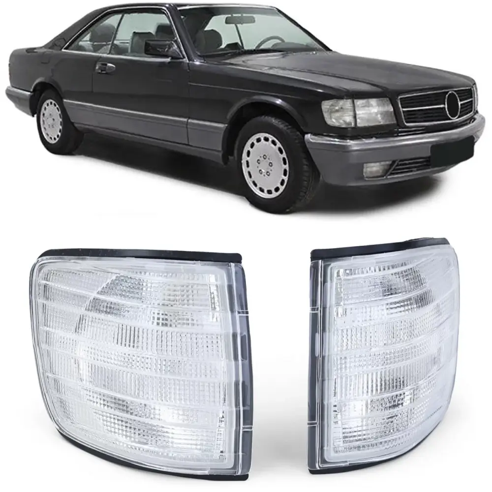 Indicatori Bianchi Anteriori per Mercedes Sec W126 Coupe 80-91