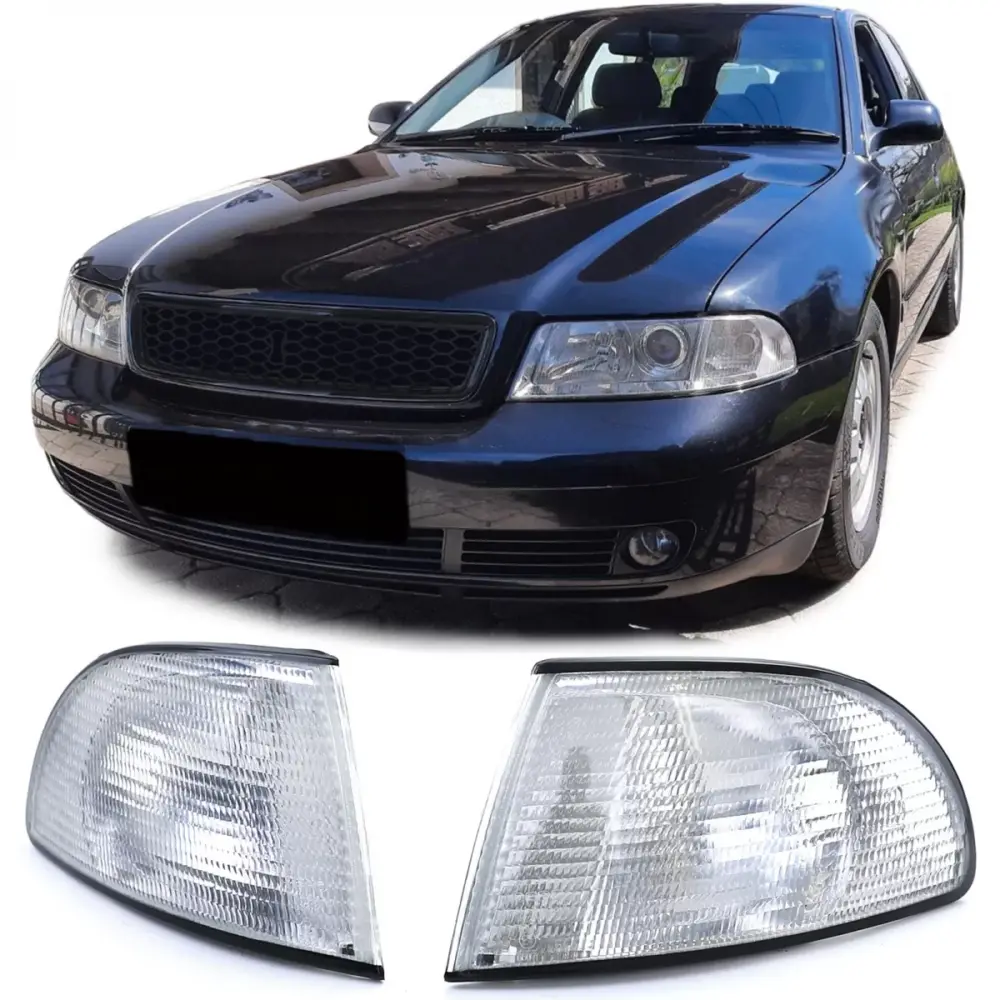 Indicatori Bianchi Coppia Anteriore Sinistro Destro per Audi A4 B5 94-01