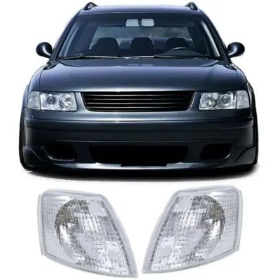 Indicatori Bianchi Coppia Anteriore Sinistro Destro per VW Passat 3B 96-00
