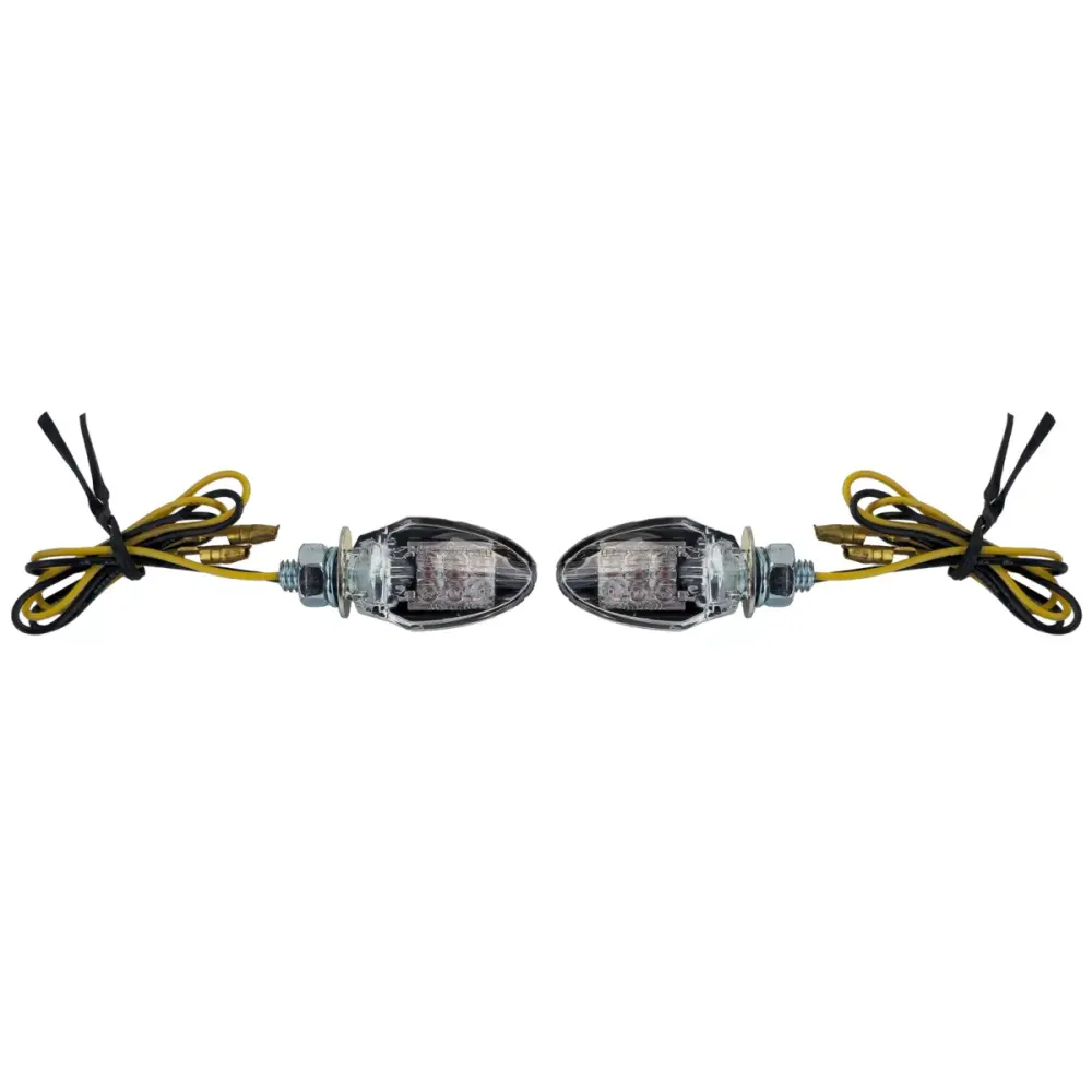 Indicatori Direzione LED Mini Cromati Posteriori Moto Custom Drop Style