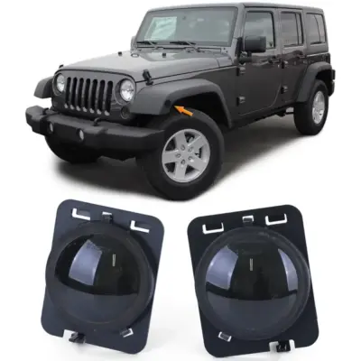Indicatori Laterali LED Fumo Nero Coppia per Jeep Wrangler JK 07-17