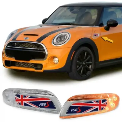 Indicatori Laterali Parafango per Mini Cooper F56 13+ Union Jack Blu LED 2 Pcs