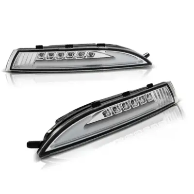 Indicatori LED Anteriori Sinistro e Destro Cromati per Volkswagen Scirocco