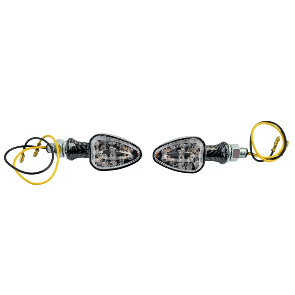 Indicatori LED Mini Carbonio Eleganti Posteriori per Moto con Omologazione