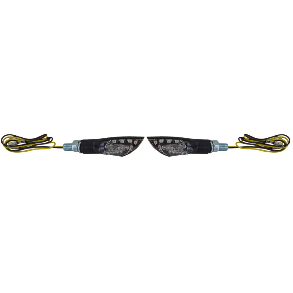 Indicatori LED Mini Universali Neri per Moto con Omologazione E-mark