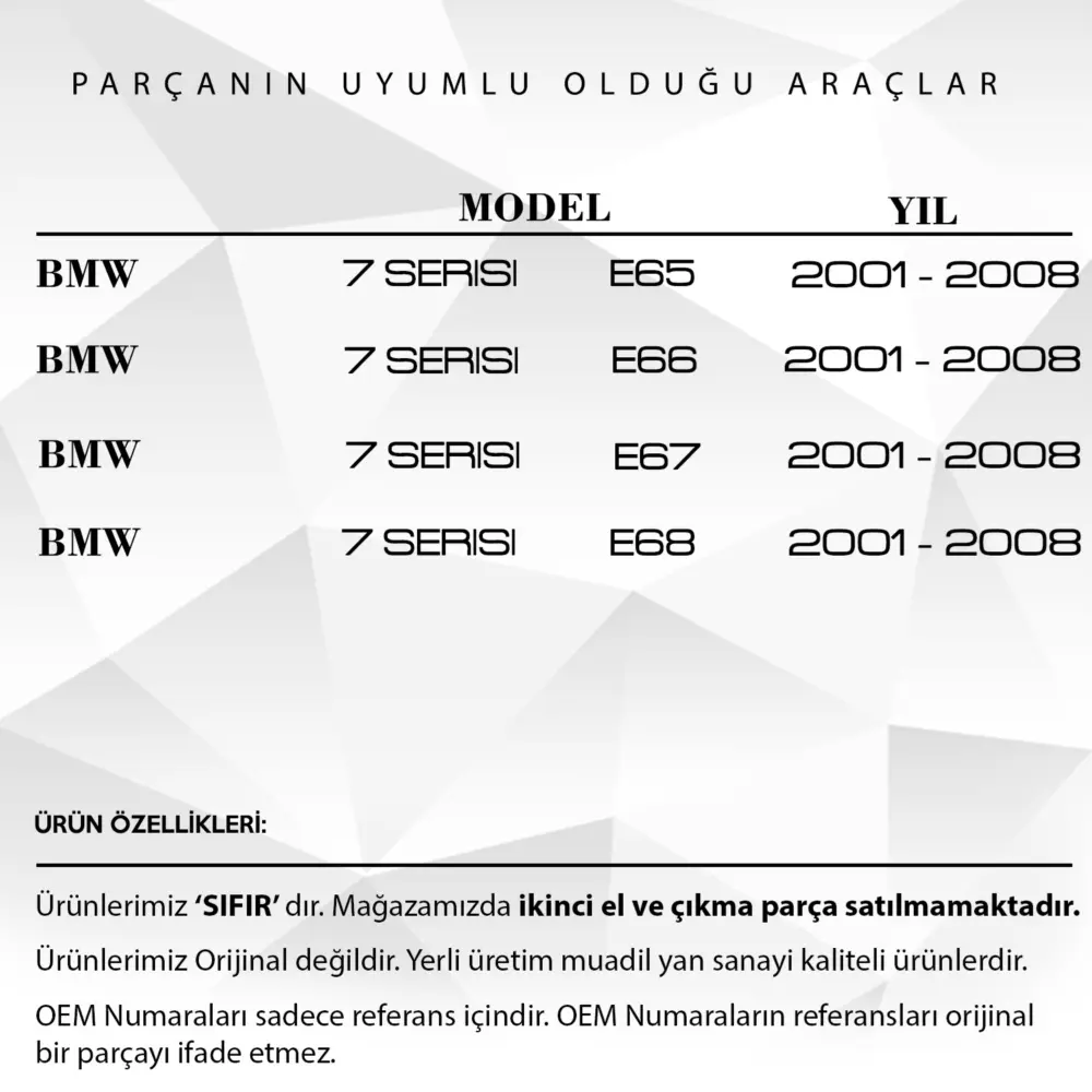 Ingranaggio Freno a Mano per BMW Serie 7 E65 E66 E67 E68