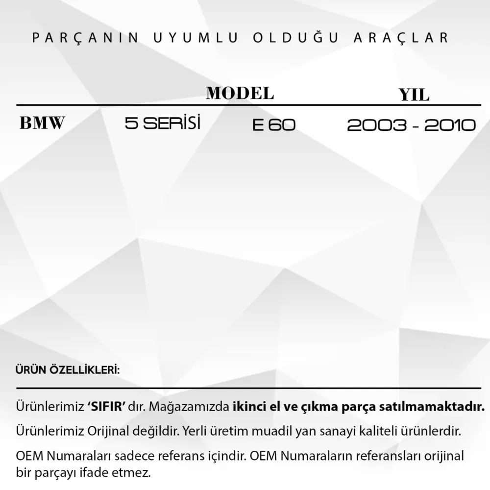 Ingranaggio Motorino Tergicristallo per BMW 5 Series E60